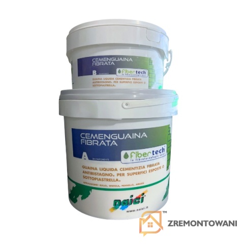 Cemenguaina Fibrata papa żywiczna z cementem i włóknami - ciemny szary