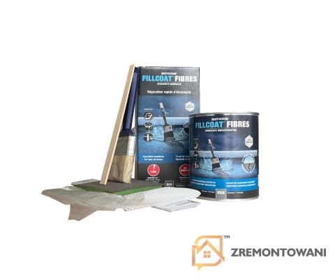 FILLCOAT FIBRES zestaw naprawczy do mokrych powierzchni dachów