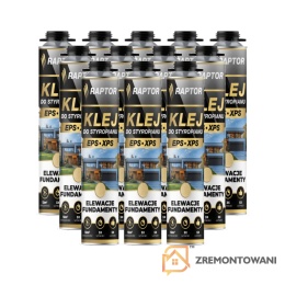 Klej do styropianu EPS XPS 750 ml Raptor ZESTAW 12szt