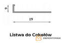 Listwa cokołowa 2,5mb aluminium - wymiary