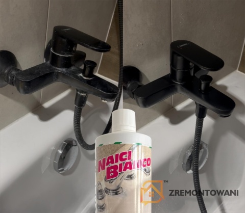 Naici Bianco - czyszczenie czarnej armatury Naici Bianco - czyszczenie czarnej armatury