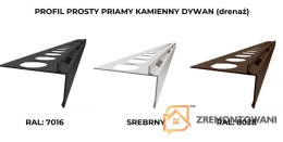 Profil okapowy PRIAMY - prosty 2,5mb