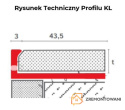 Profil schodowy KL - rysunek techniczny