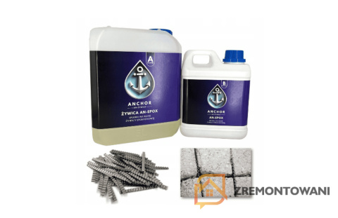 Zestaw do naprawy betonu 5kg - epoksyd, klamry Zestaw do naprawy betonu 5kg - epoksyd, klamry