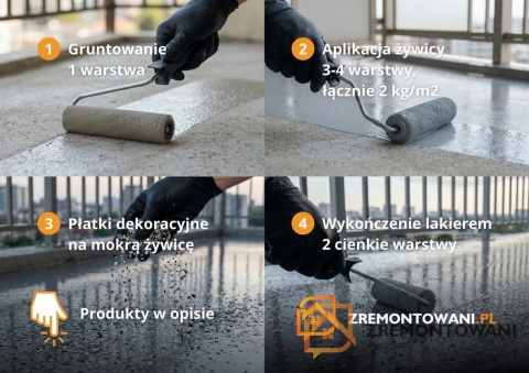 Żywica na balkon - 4 kroki