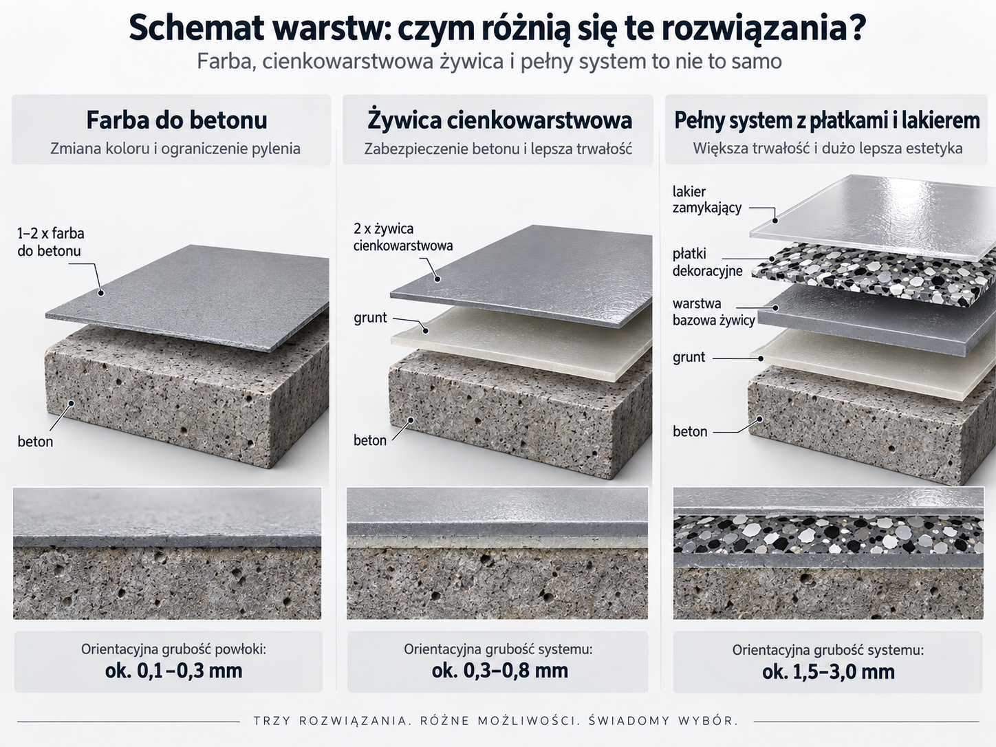 Warstwy żywic