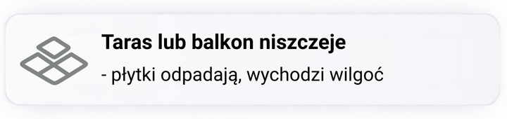 Taras lub balkon niszczeje